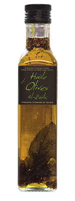 Huile d'Olives - Huile d’Olives Ail, basilic, thym & baies de poivre